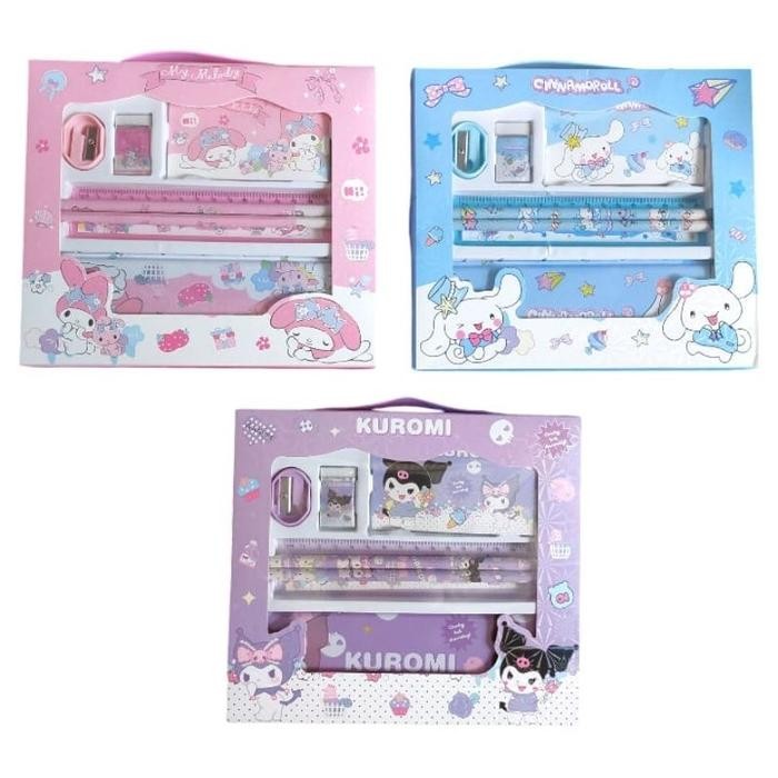 

STATIONERY STUDY SET 8002 SANRIO KUROMI MELODY CINNAMOROLL