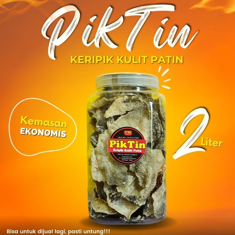 

PikTin Keripik Kulit Patin Kemasan Toples 2liter Original WE!!