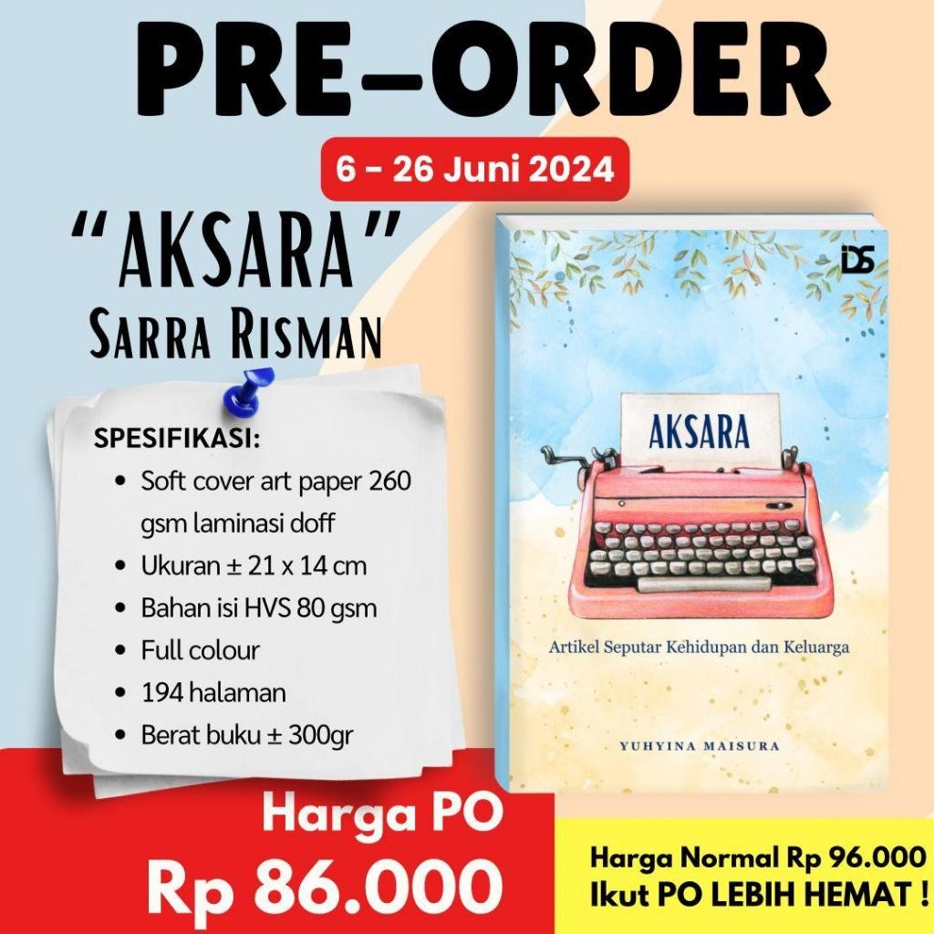 [ABC] READY Buku Non Fiksi - AKSARA By Sarra Risman