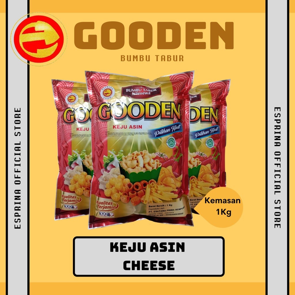

Bumbu Tabur - GOODEN - Rasa KEJU ASIN - CHEESE - KEJU ASIN - Kemasan 1 Kg