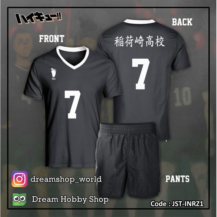 Underarmourshoop - Kaos Cosplay Anime Haikyuu Jersey Volleyball Inarizaki A