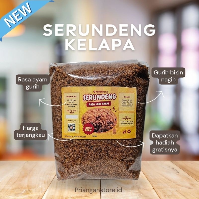 

Serundeng Kelapa Khas Ciamis 0,6 kg - Srundeng Rasa Sari Ayam Makanan Oleh oleh khas Ciamis WE!!
