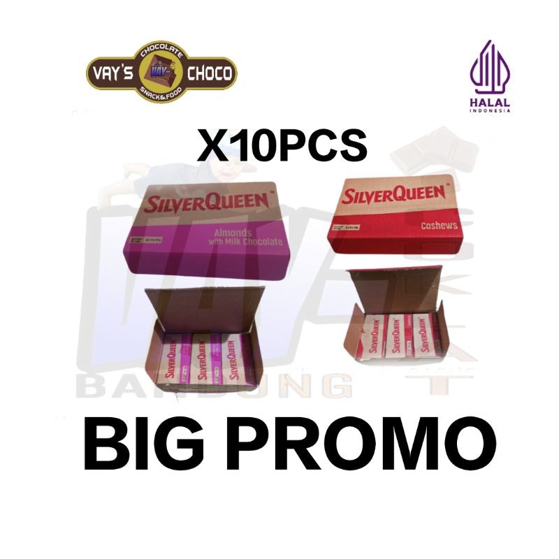 

SILVERQUEEN 22GR CASHEW DAN ALMOND (1BOK X10PCS) EXP 2026 WE!!
