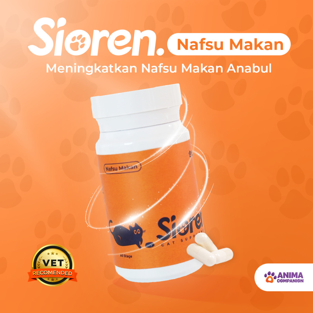Sioren Nafsu Makan Kucing Anjing Suplemen Kucing Anjing Penambah Nafsu Makan Alami dan Sehat