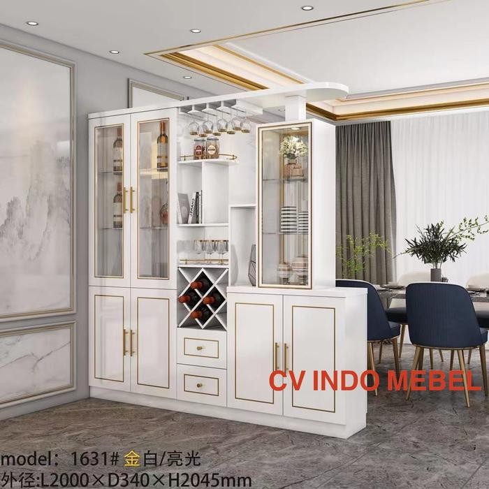 Pembatas Ruangan Buffet Partisi Lemari Penyekat Impor Ready Makassar