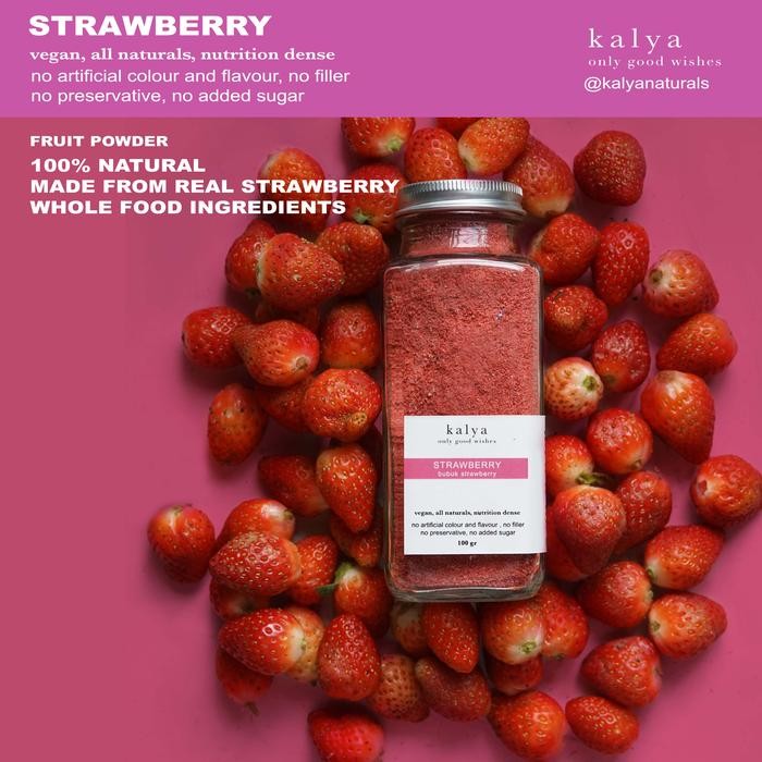 

STRAWBERRY POWDER PURE BUBUK BUAH MURNI STROBERI FREEZE DRIED