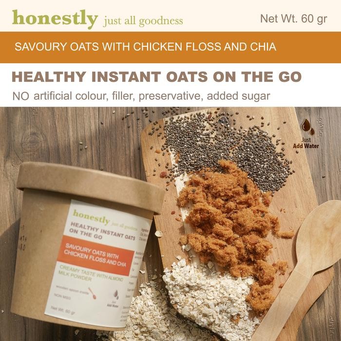 

HEALTHY INSTANT OATMEAL CUP OATMEAL INSTAN - CHICKEN FLOSS WITH CHIA