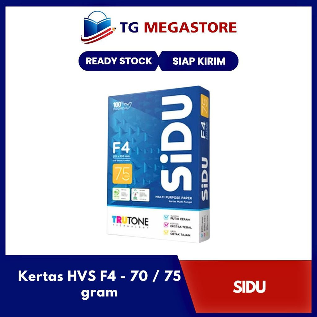 

Kertas HVS SIDU F4 - 70 / 75 gram