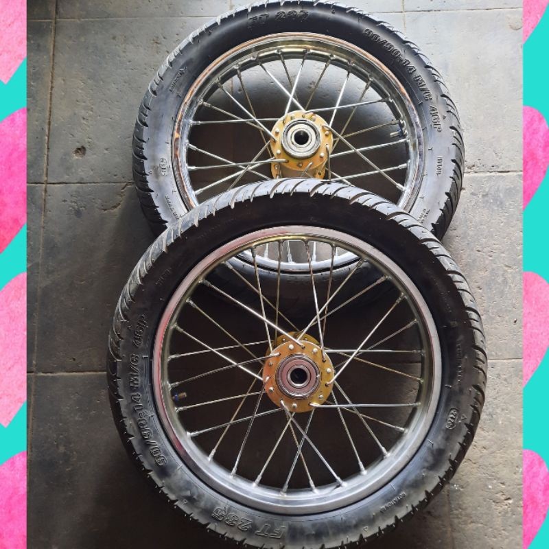 Maylikania Roda Gerobak Ring 14 Ruji Motor As