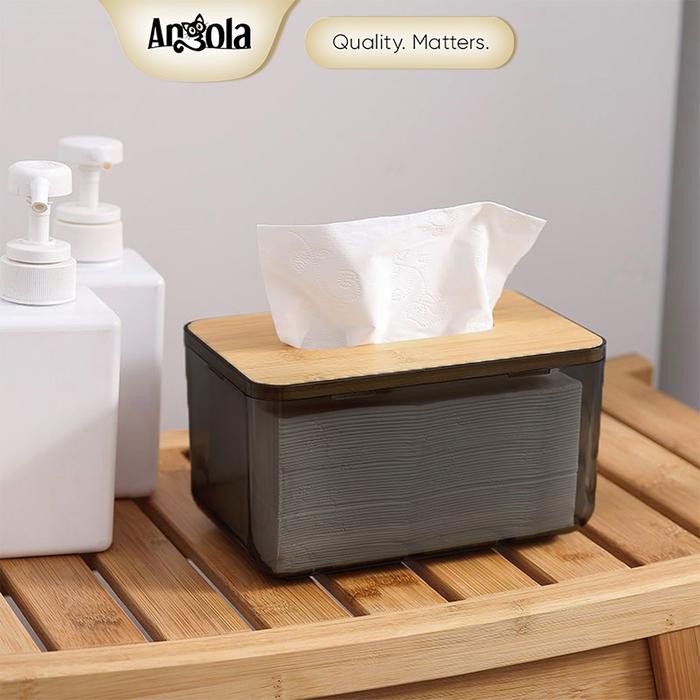 Angola Tempat Tisu D58 Kotak Tissue Kayu / Tissue Box