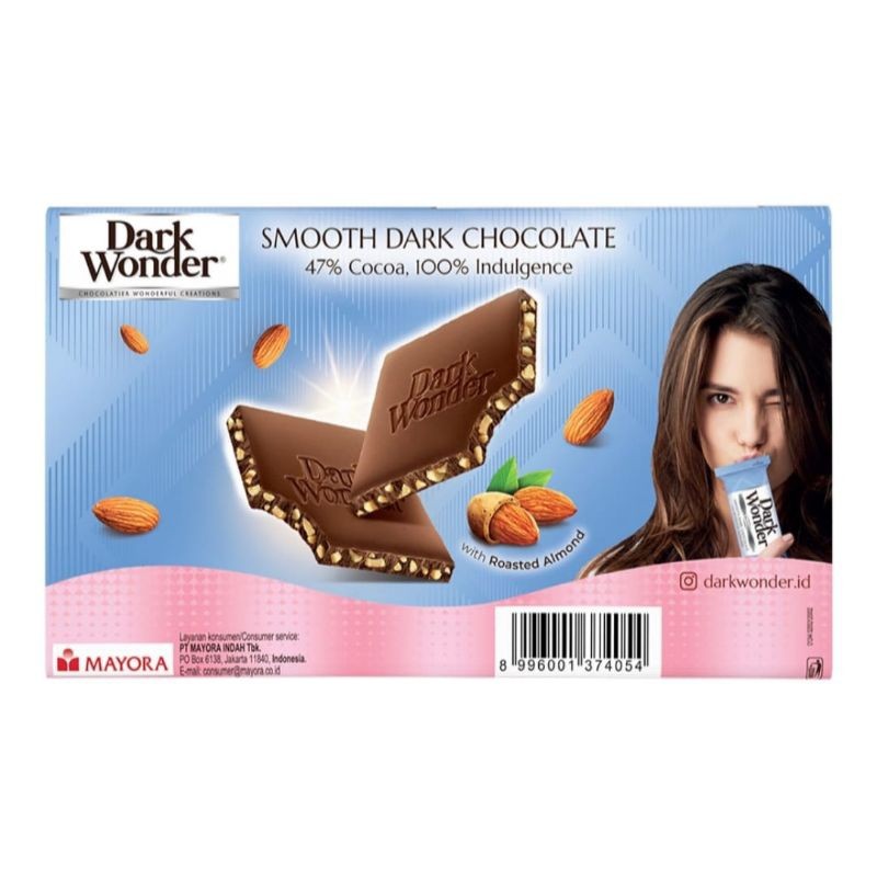 

Olivoliv Snack Dark Wonder Edisi Valentine Smooth Cokelat Hitam Almond Panggang Spesial Pack 2 X 56