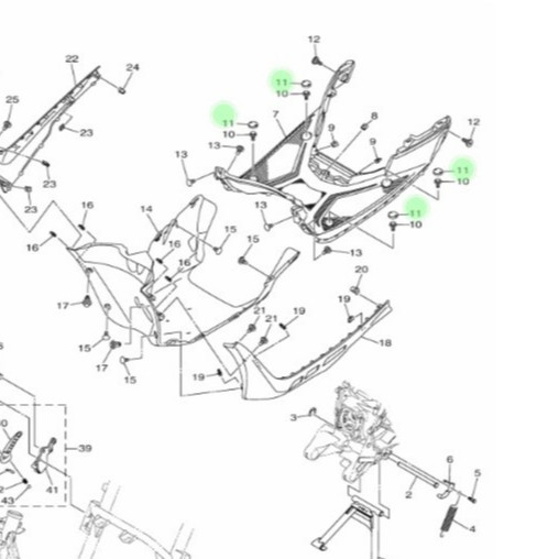 Fresh Lingling Karet Tutup Bordes Pijakan Kaki Yamaha Free Go/ Freego B5D-F7475-00