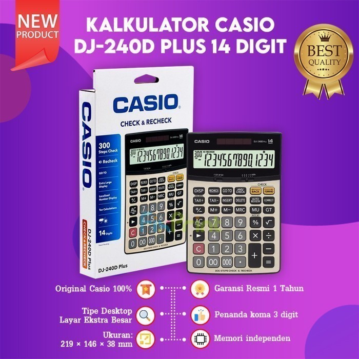 

FixPrint Kalkulator Casio DH 14 16 DJ 120D 220D 240D MJ 100D 120D Calculator