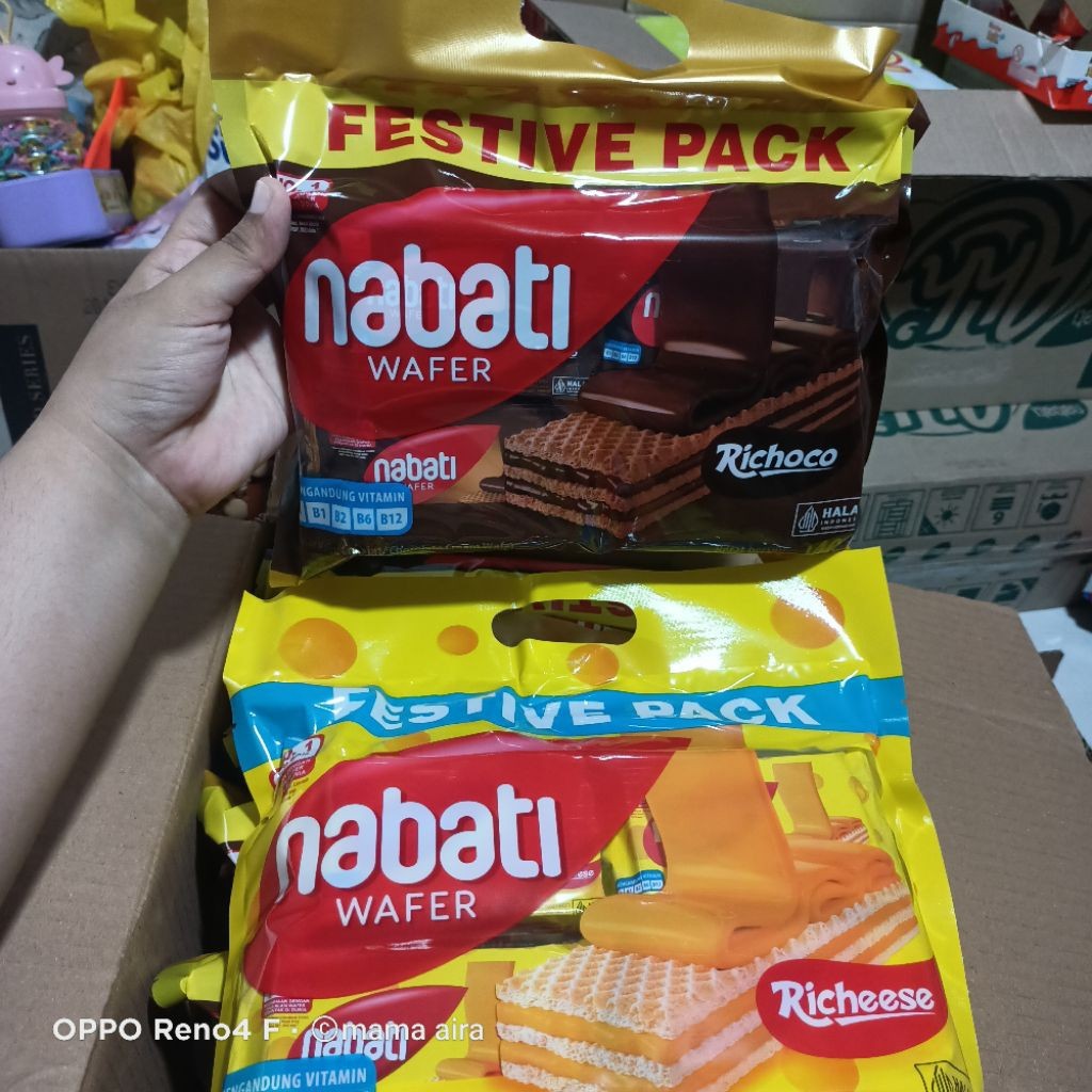 

Olivoliv Snack Nabati Festive Pack 240G (Isi 12Pcs) Keju Dan Coklat