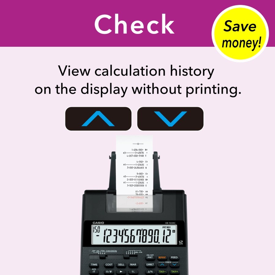 

Asaba Stationery - Kalkulator Kasir Casio HR-100RC Black