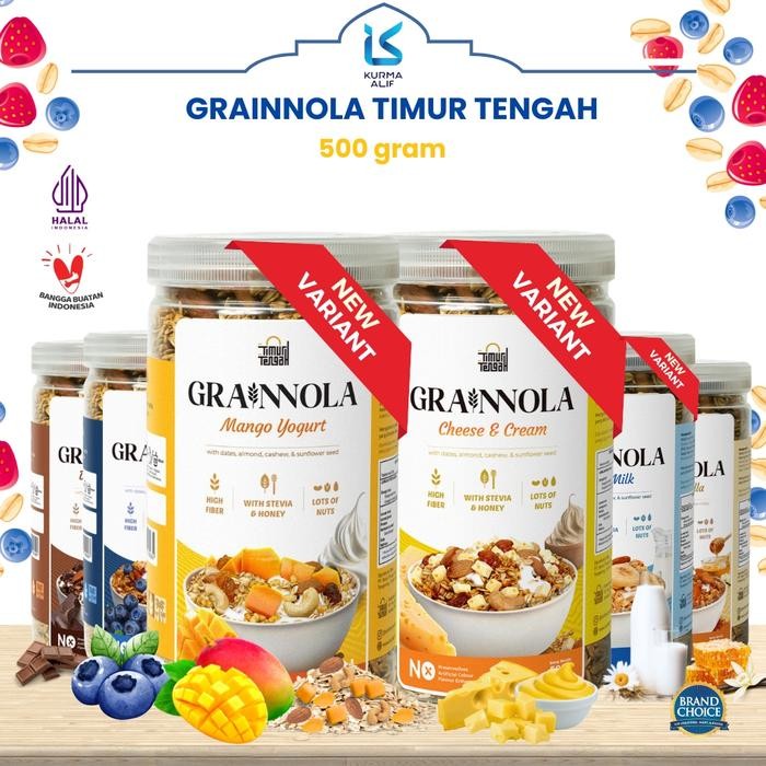 

JTTOP" GRANOLA TIMUR TENGAH 500 GR OATMEAL ISI LENGKAP ALMOND METE DRIED FRUIT