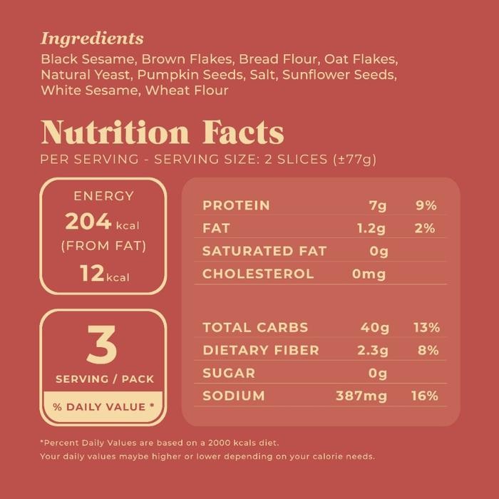 

JTTOP" MULTI SEED BREAD - ROTI MULTISEEDS - FRESHLY BAKED BY ORIGIN BAKERY