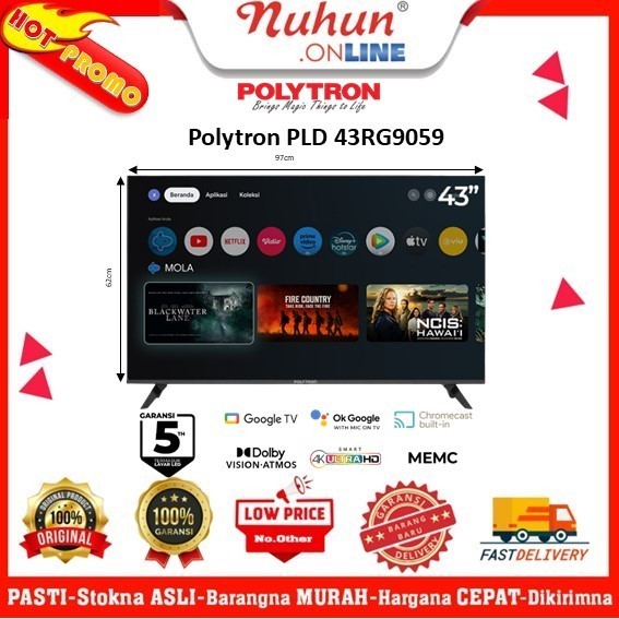 Digital Android Tv Polytron PLD-43RG9059