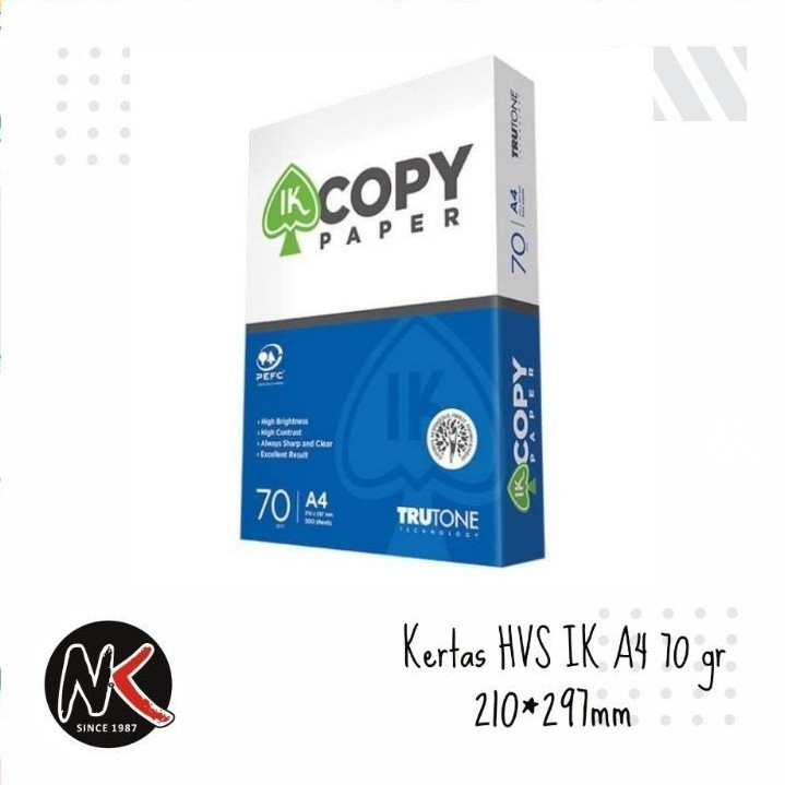 

Kertas HVS/Kertas Print/Kertas Fotocopy/Fotokopi A4 70 Gr (70gr) IK COPY PAPER