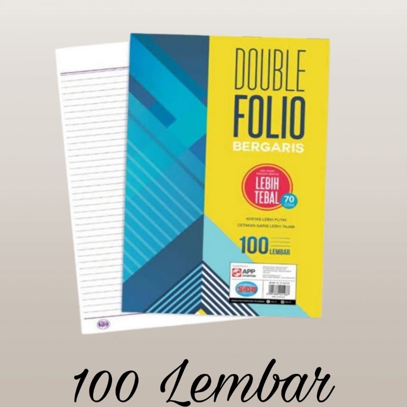 

Kertas Bergaris/Double Folio Kiky & Sidu Isi 100 & 200