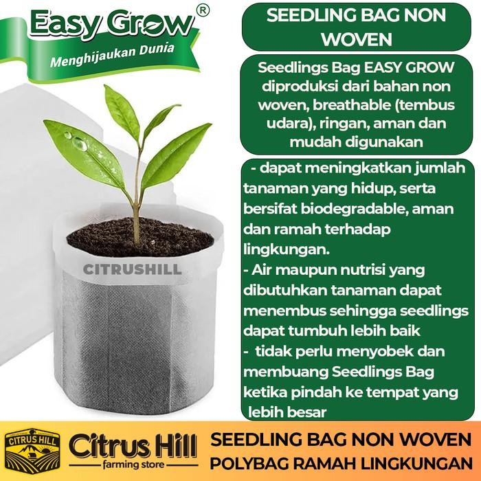 Ready Stock Polybag Non Woven Seedling Bag Semai Benih Dan Bibit - Easy Grow