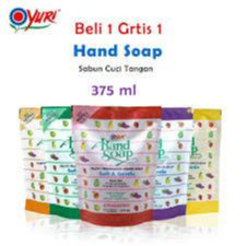 MD Buy 1 GET 1 YURI Hand Soap 375ml Hand Wash Sabun Cuci Tangan REFILL