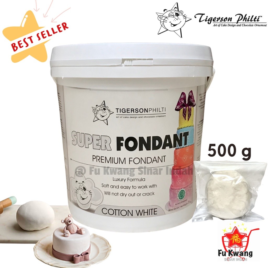 

Tigerson Philti Super Fondant Putih Cotton White 500 gram
