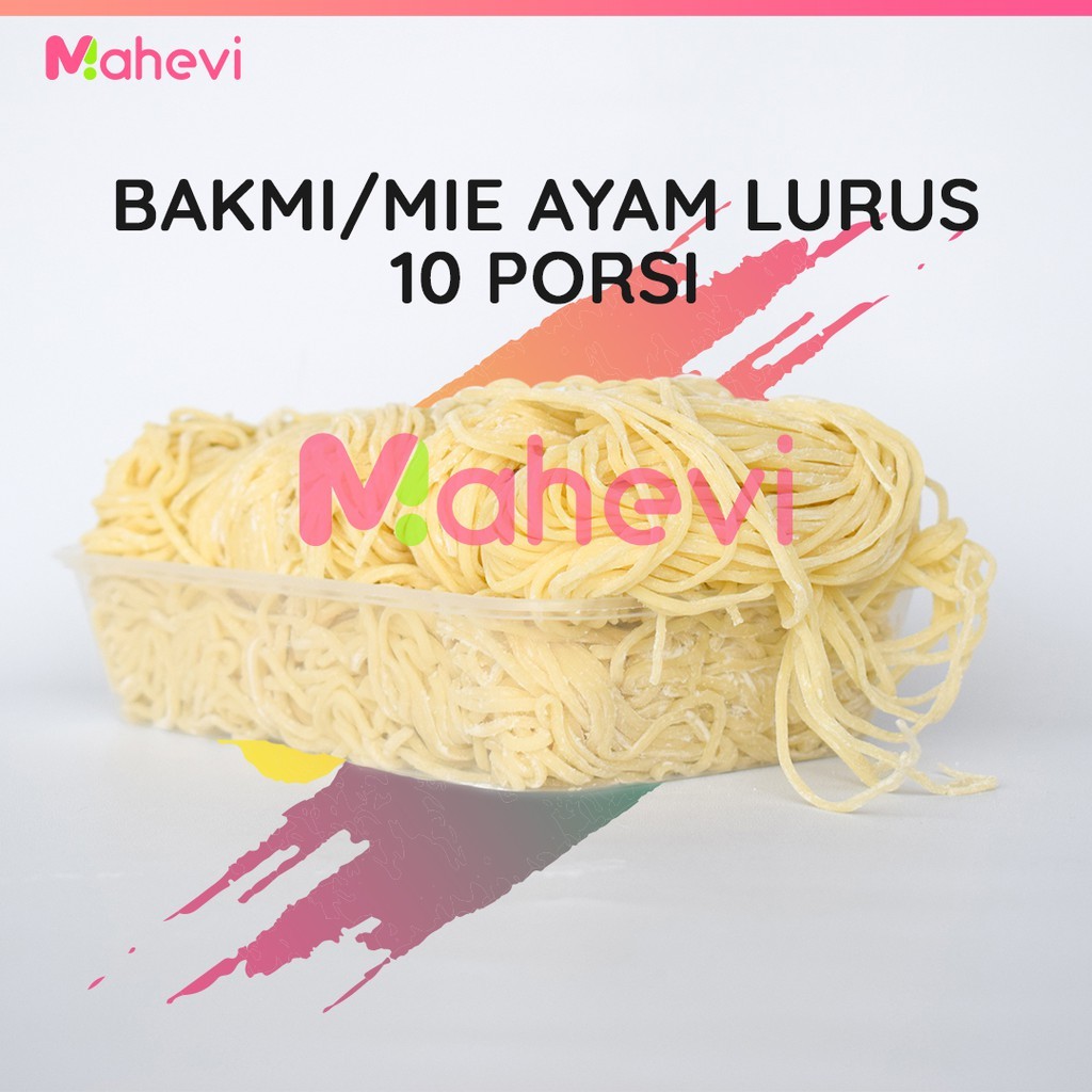 

Mie Mentah Lurus Premium untuk Mie Ayam /Bakmi Halal 1 Box isi 10 Porsi