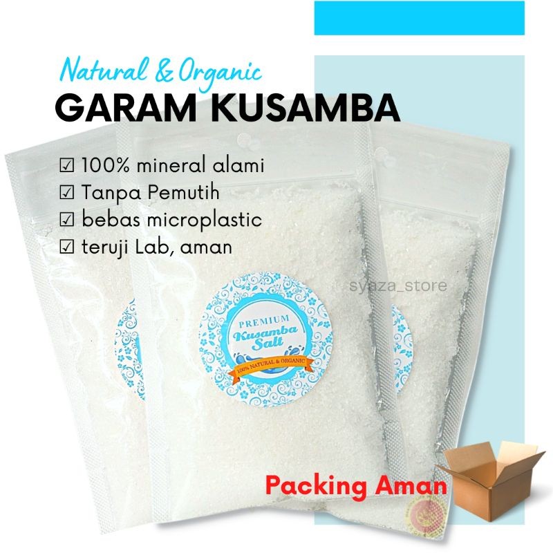 

GARAM LAUT KUSAMBA SAGHA SEA SALT ORGANIK Garam Sehat Alami Bebas Pemutih 250 Gram