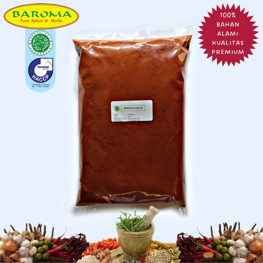 

Paprika Bubuk Halus / Bell Pepper Powder 1Kg