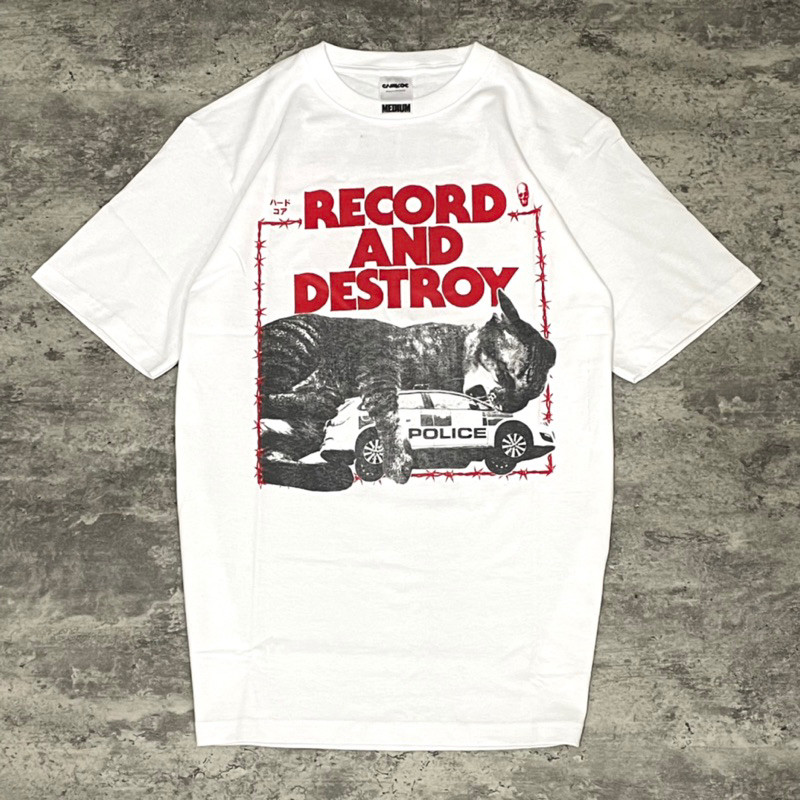 HOT Grimloc - Record And Destroy Tshirt - White | Original Merchandise LTYZHL Oversized