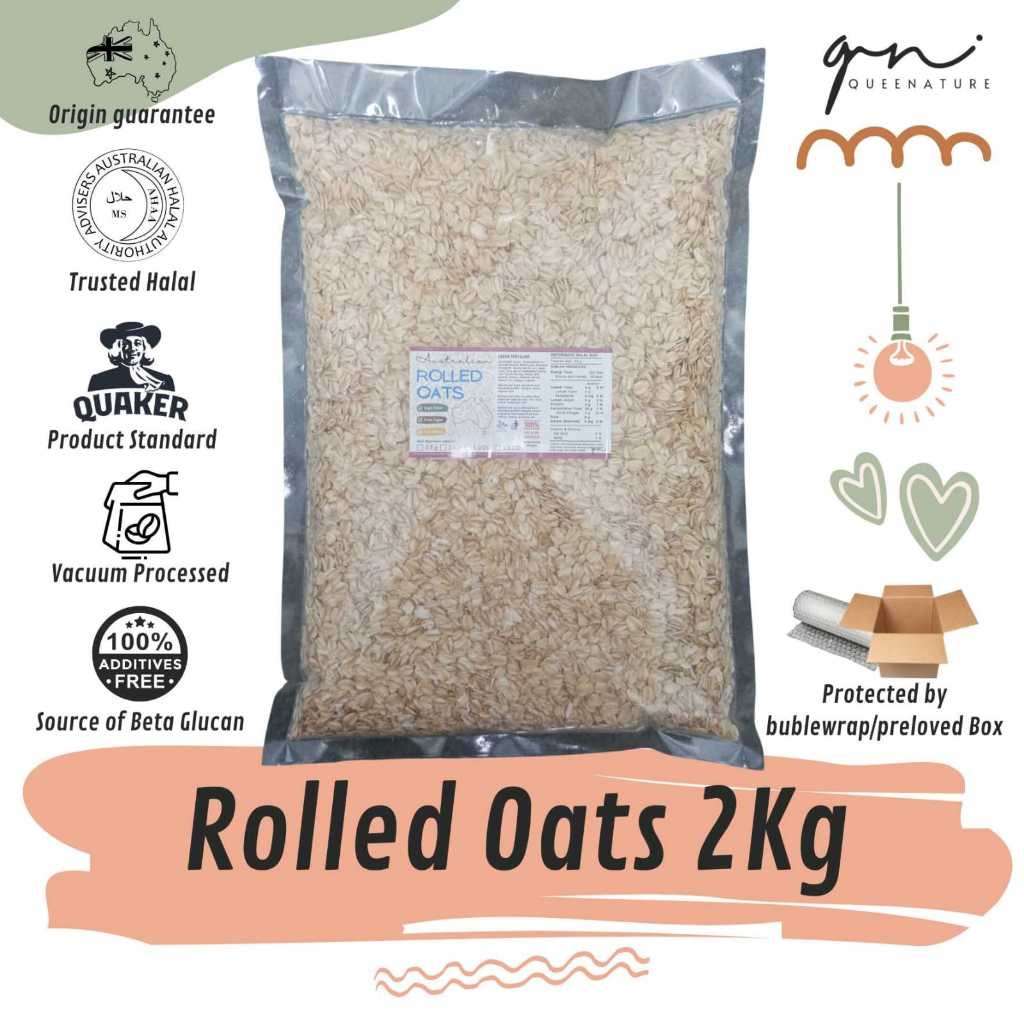 

Oats / Australian Rolled Oats/ Roll Oat / Oat Giling / Menir Gandum Kasar 2Kg