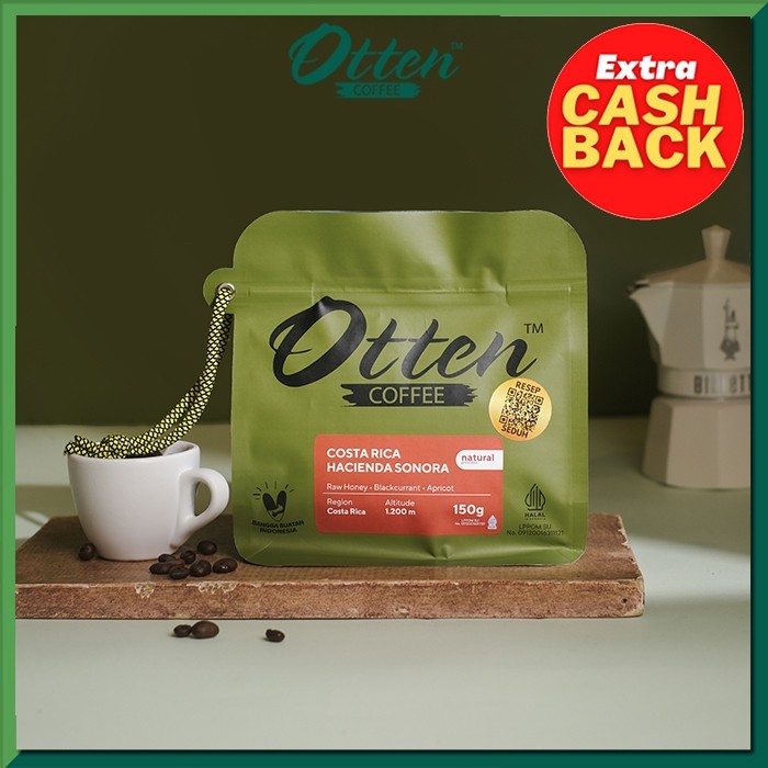 

Kopi Arabica Costa Rica Hacienda Sonora 150g - Biji / Bubuk Kopi Otten Coffee