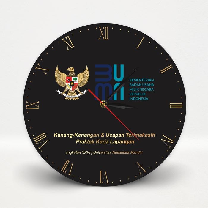 Terlaris Jam Dinding Custom Logo Cinderamata Souvenir Pkl Kenang Kenangan