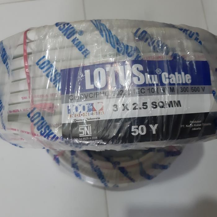 Kabel Nym 3X2,5 Tembaga Sni Lotus Kawat 3X2,5 Mirip Eterna