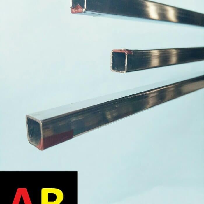 Ta_ Custom Hollow Stainless Steel Hairline 1Cm X 1Cm Panjang 2M