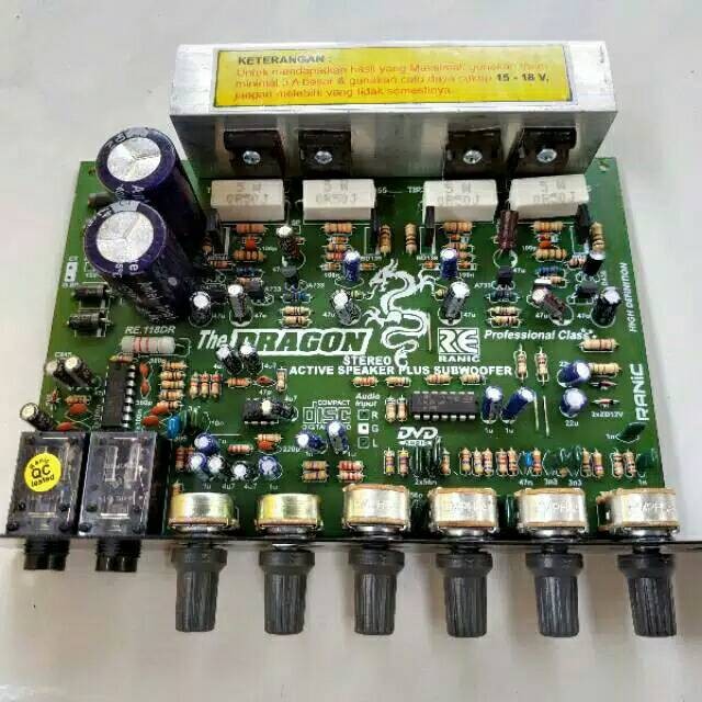 Kit Dragon Power Amplifier Speaker Aktif mic echo subwoofer