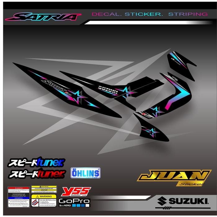 PREMIUM STRIPING STIKER MOTOR VARIASI SATRIA FU BARONG 2008 2009 2010 2011 2012 STICKER F150 KARBU