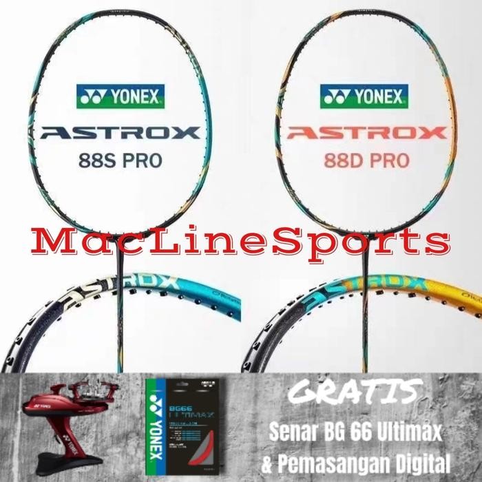 PREMIUM NEW YONEX ASTROX 88S PRO 88D PRO RAKET YONEX ASTROX 88SPRO 88DPRO