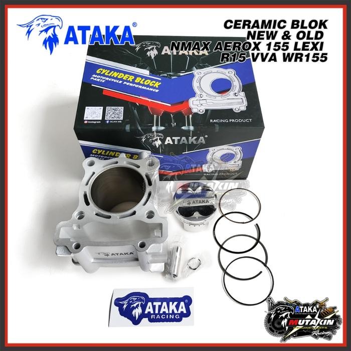 PREMIUM ATAKA RACING BLOK CERAMIC BLOCK forging piston 62 63 65 mm NEW OLD NMAX AEROX 155 LEXI R15