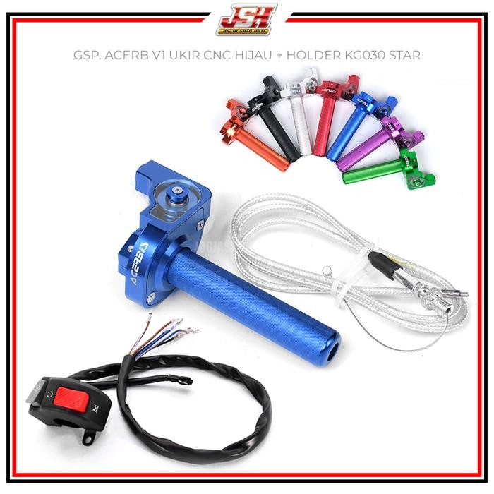 PREMIUM GSP Gas Spontan V1 Polos V2 Ukir Full CNC 1 Kabel plus Holder KG030 CRF 150L KLX 150 WR 155