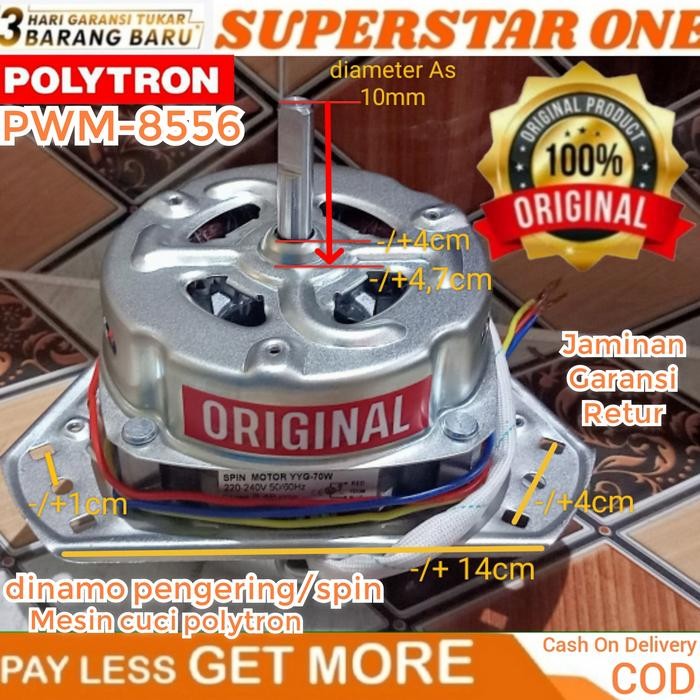PREMIUM Dinamo pengering polytron PWM-8556 dinamo mesin cuci polytron