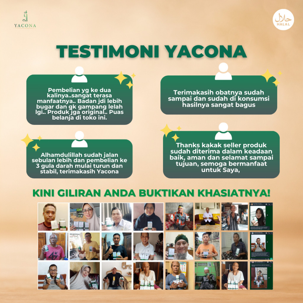 Yacona Kapsul Diabetes Menurunkan Gula Diabetes Secara Alami Isi 60 Kapsul