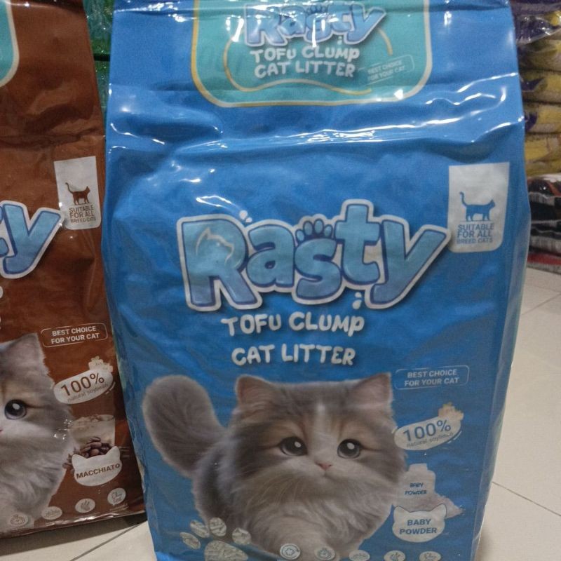 Pasir tofu Rasty 8 liter tofu clump cat liter tofu 8 liter promo