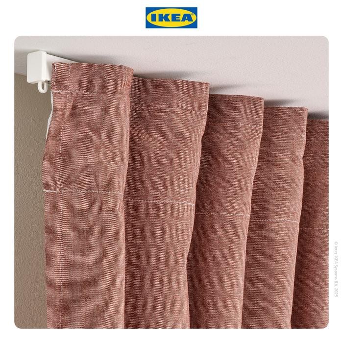 LENDA Gorden Minimalis Cokelat Kemerahan140x250cm 1 Pasang