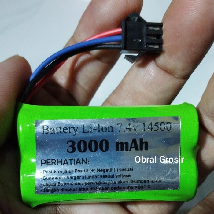 Batre Mobil Rc 7.4 7,4 Volt Baterai Charger Li-Ion Lithium Remot 3 Pin