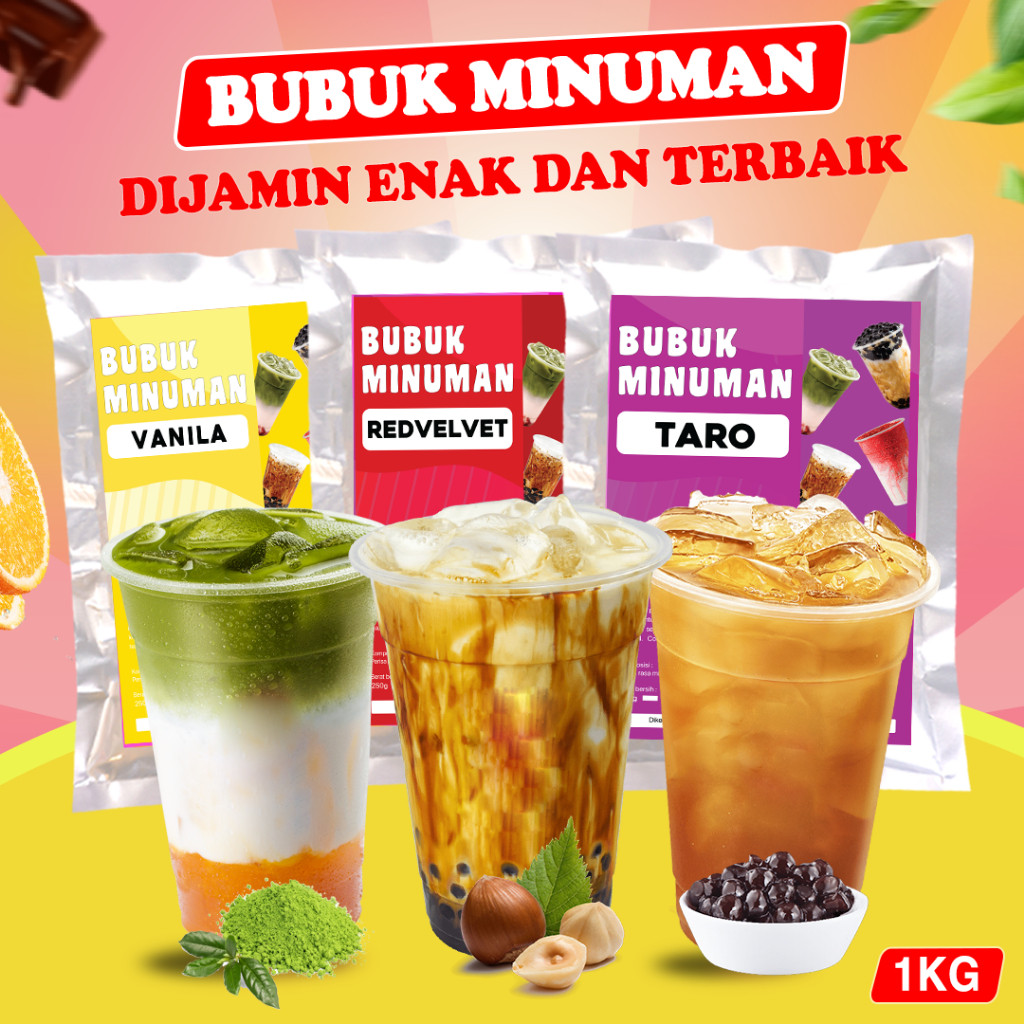 

BUBUK MINUMAN ANEKA RASA 1KG / SERBUK MINUMAN RASA / BUBUK MINUMAN KEKINIAN / BUBUK MINUMAN RASA 1KG