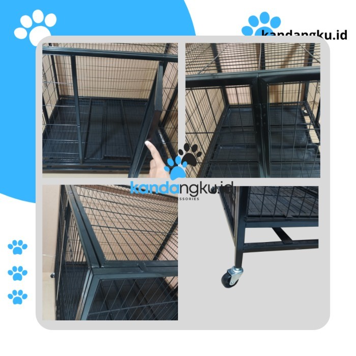 KANDANG ANJING SIZE 125X100X100CM / KANDANG BESI HOLLOW SUPER TEBAL PREUM