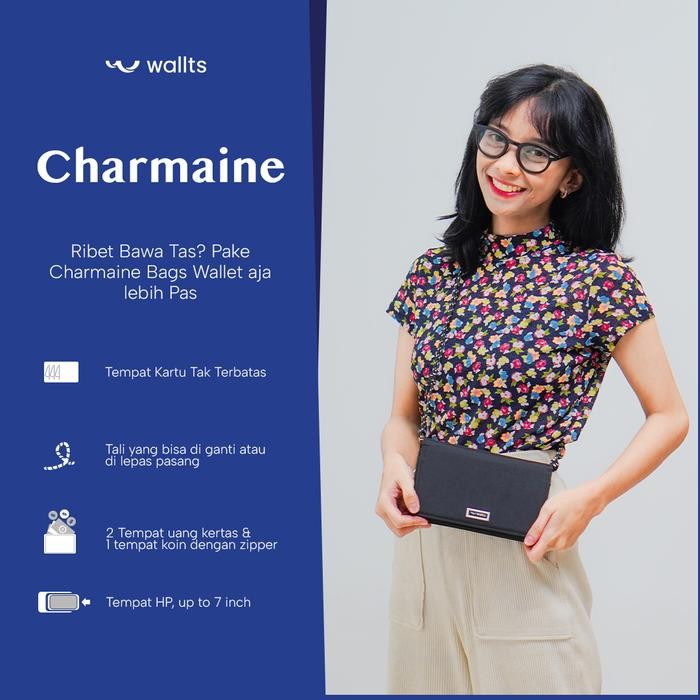 [Kenes Wallts] Wallts Charmaine - Dompet Kanvas Wanita Tas Dompet Selempang Wanita Slingbag Cewek