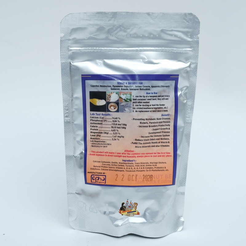 Calcinut BE Mini Pack 120Gr / Burung / Calcium & Multivitamin